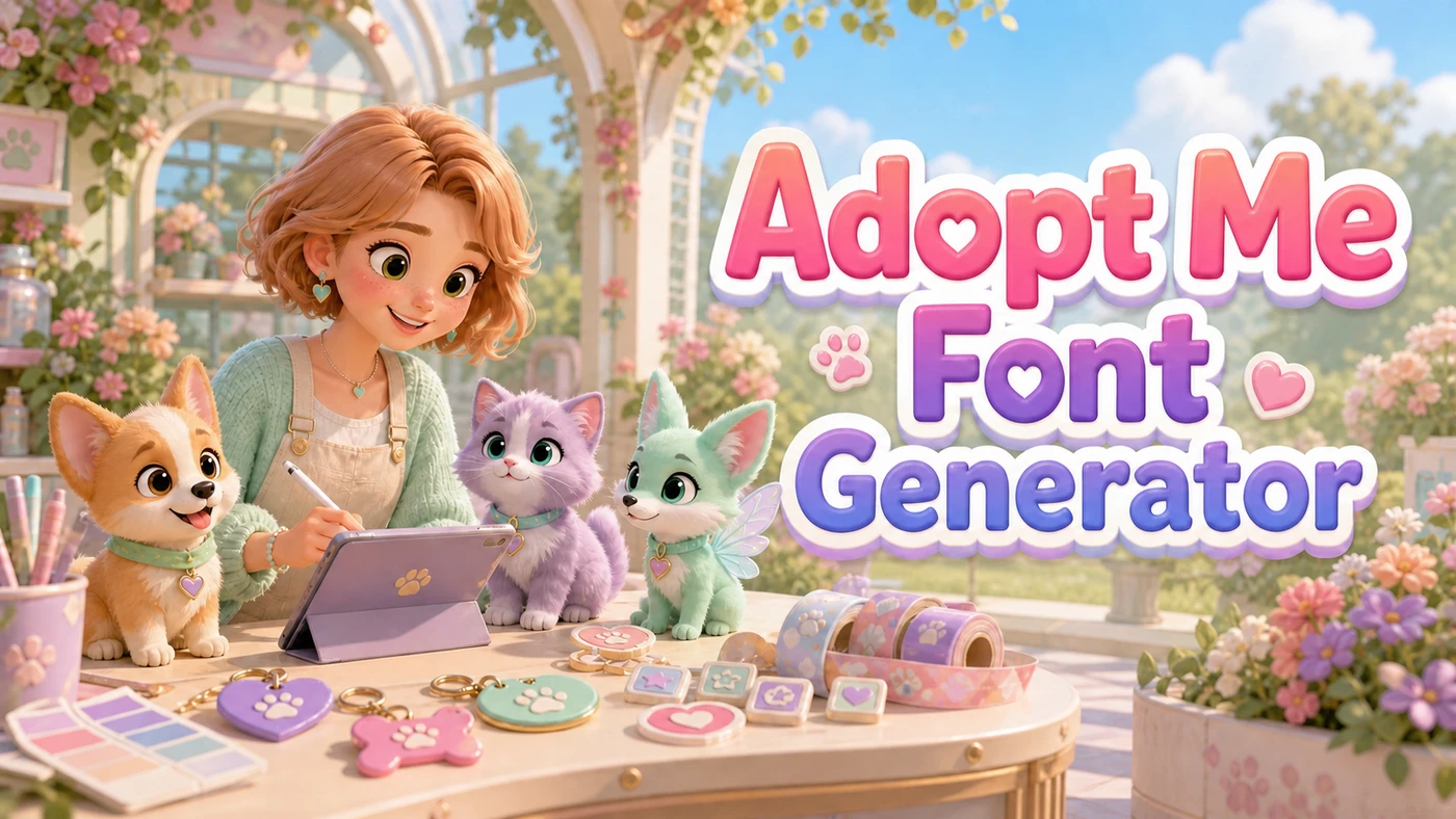 Adopt Me Font Generator banner artwork