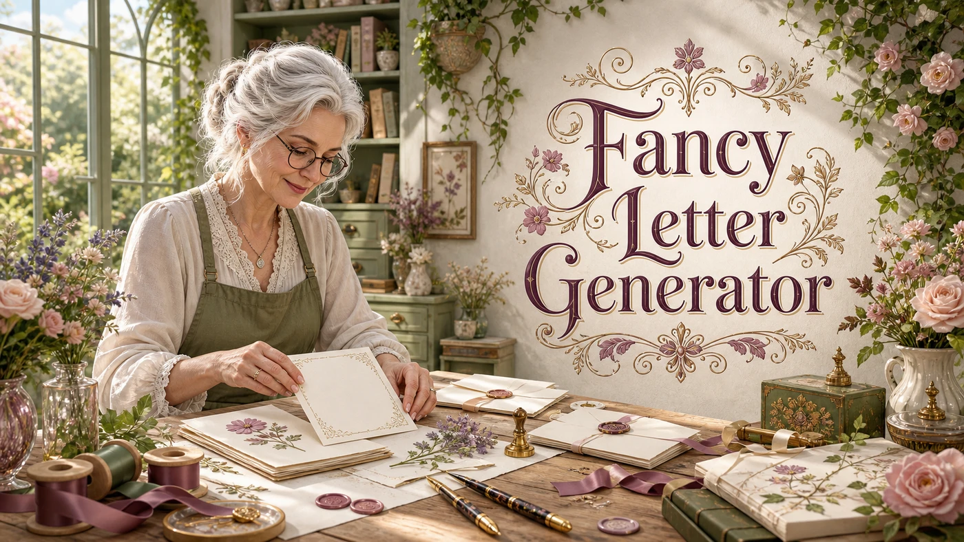 Fancy Letter Generator banner artwork