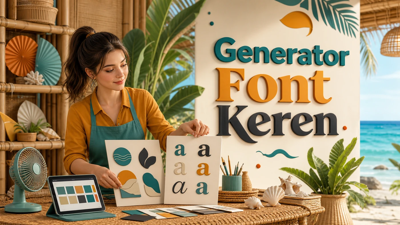 Generator Font Keren banner artwork