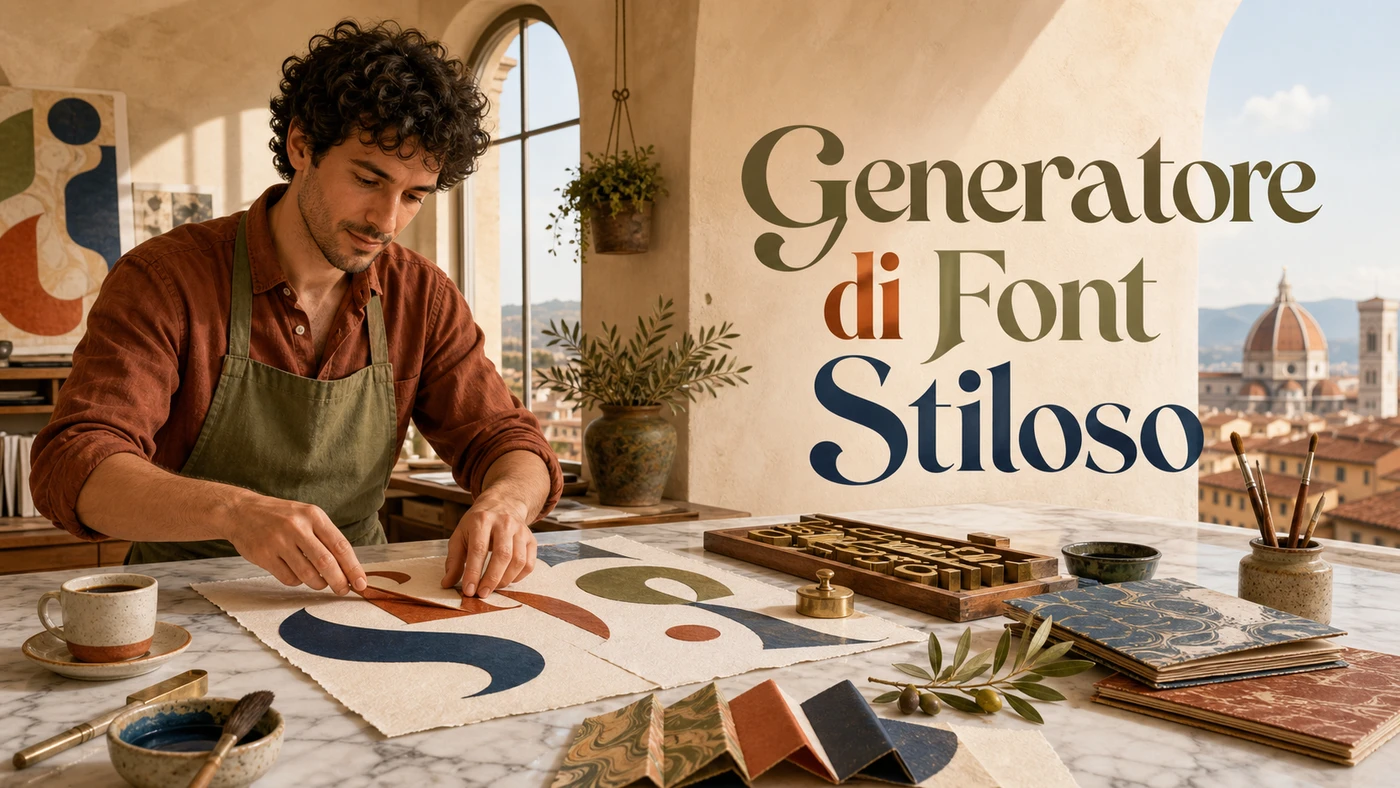 Generatore di Font Stiloso banner artwork