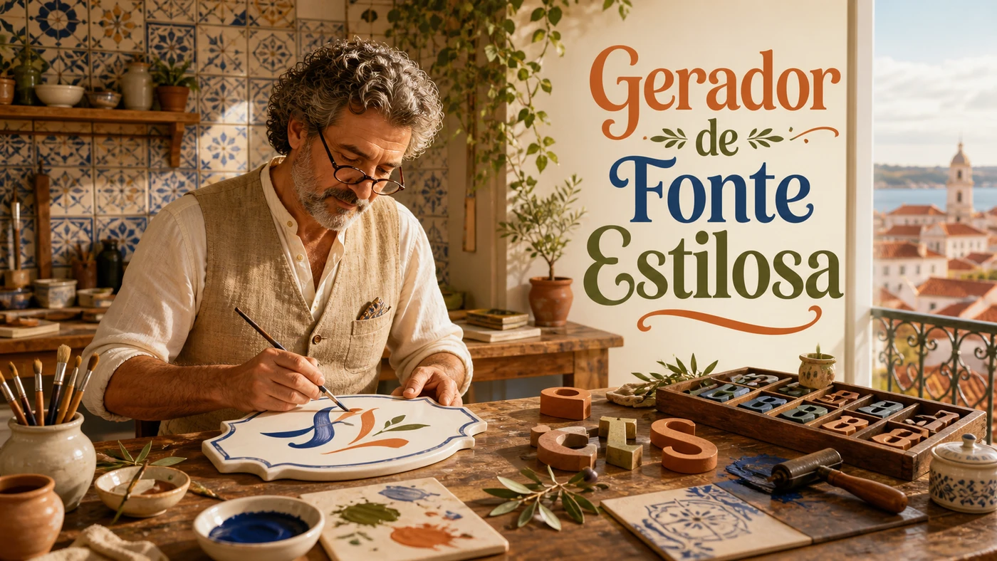 Gerador de Fonte Estilosa banner artwork