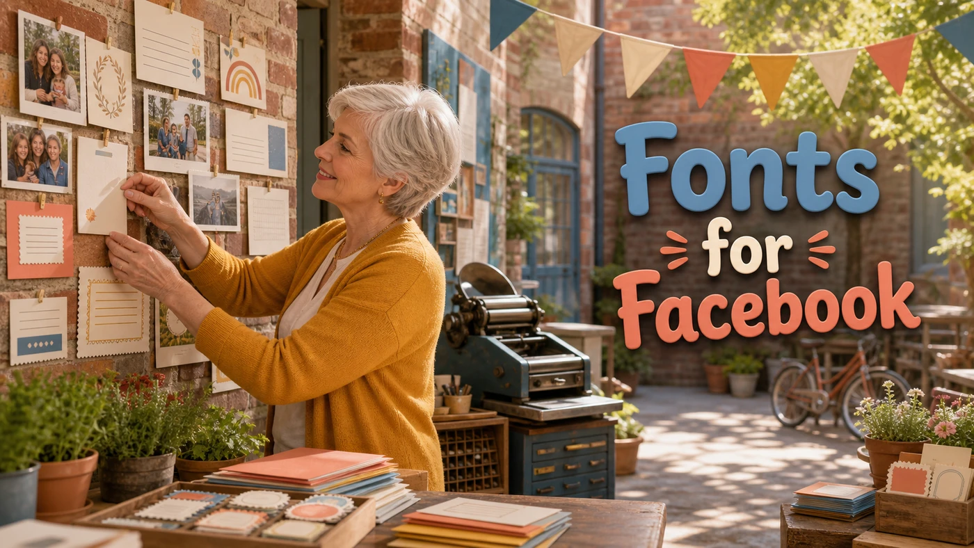Fonts for Facebook banner artwork