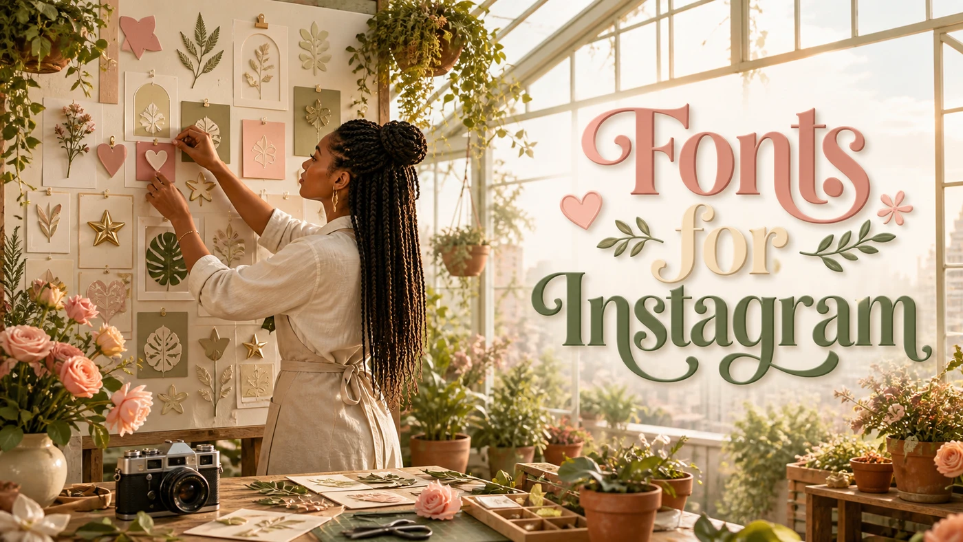 Fonts for Instagram banner artwork