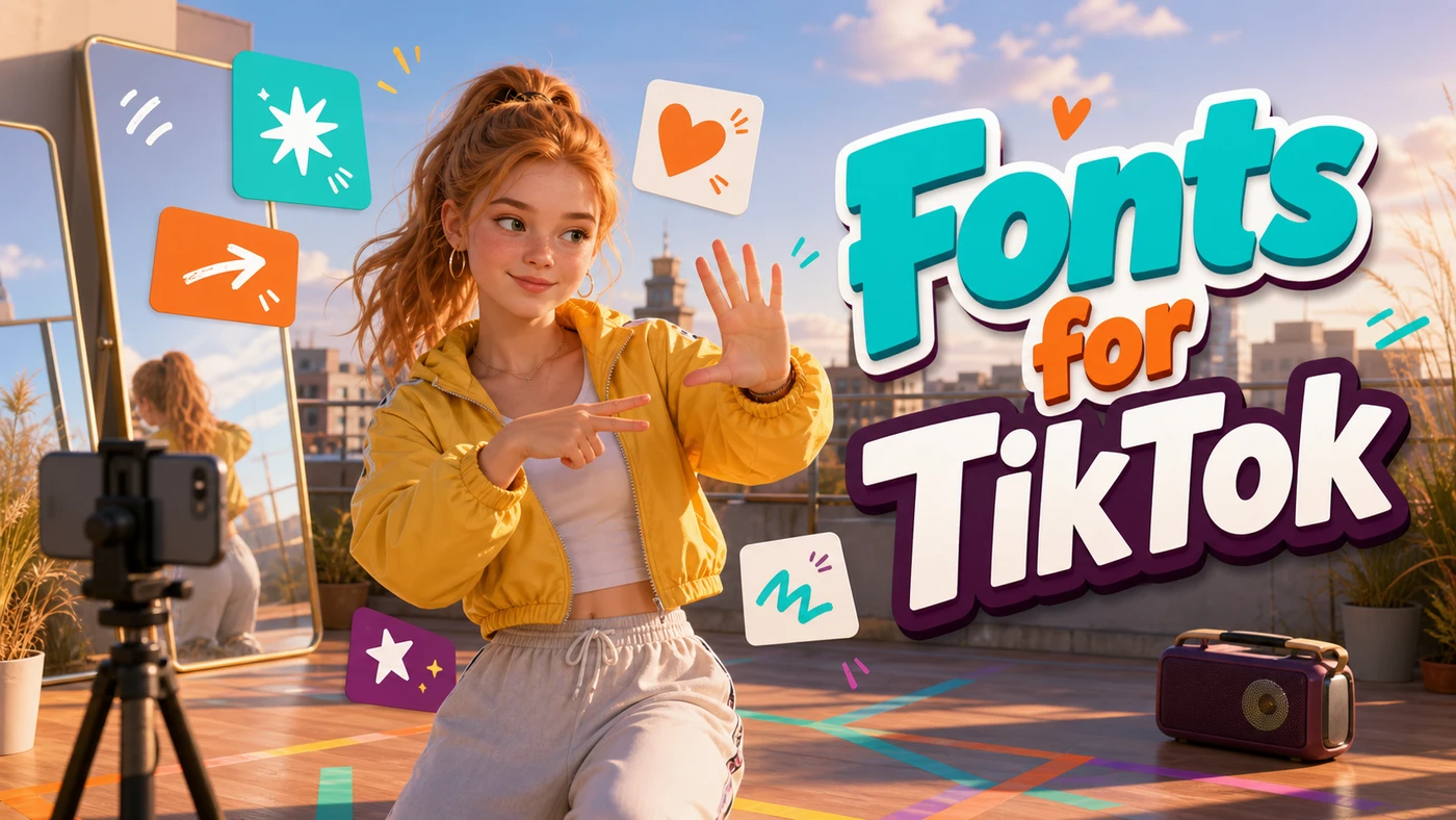 Fonts for TikTok banner artwork