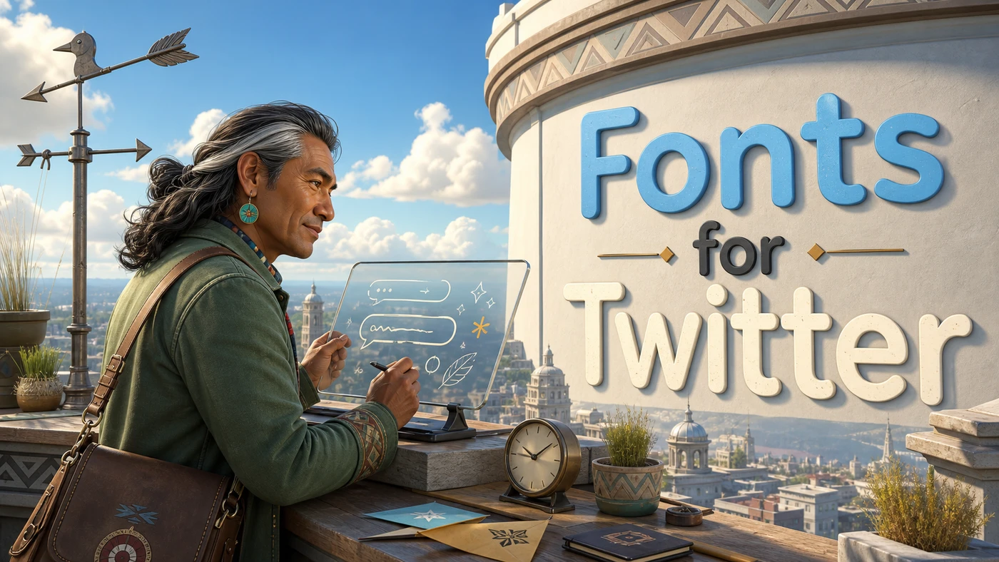 Fonts for Twitter banner artwork