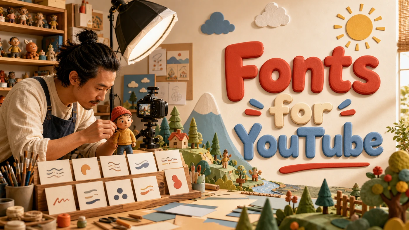 Fonts for YouTube banner artwork