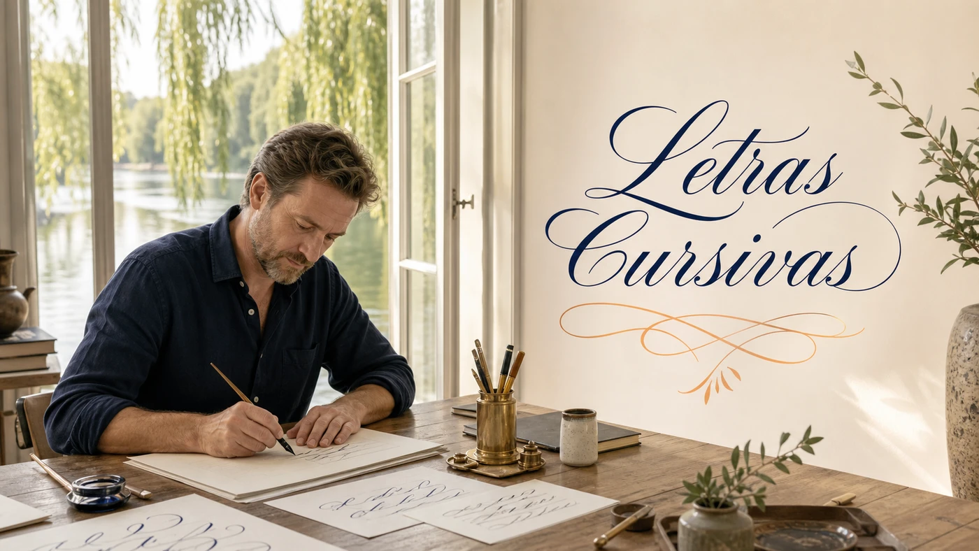 Generador de Letras Cursivas banner artwork
