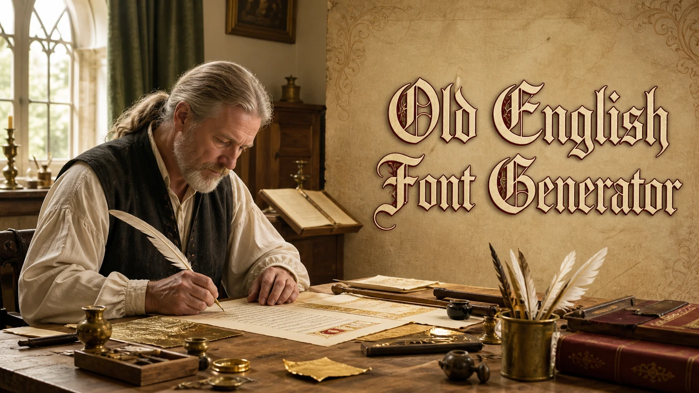 Old English Font Generator banner artwork