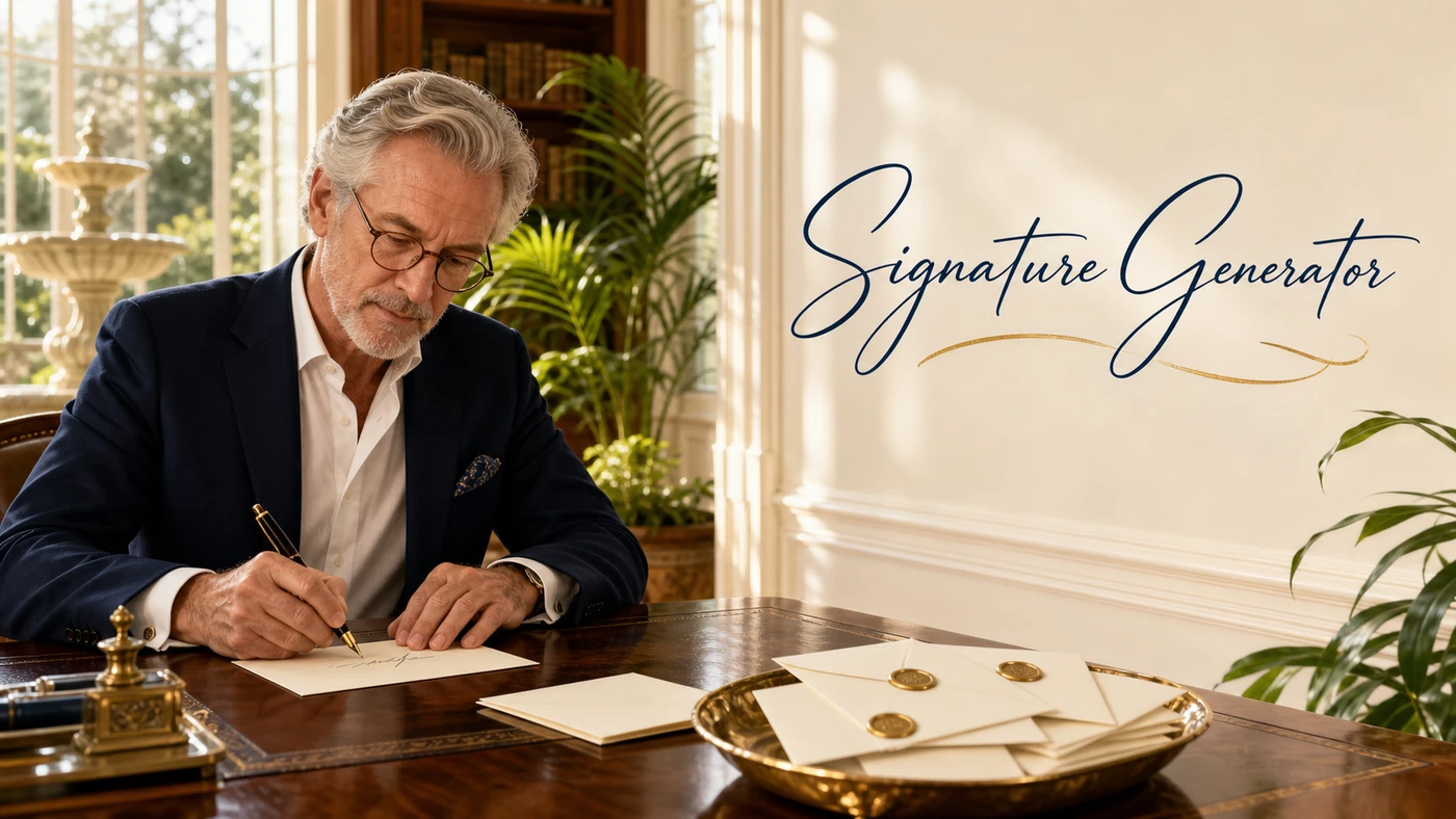 Signature Font Generator banner artwork