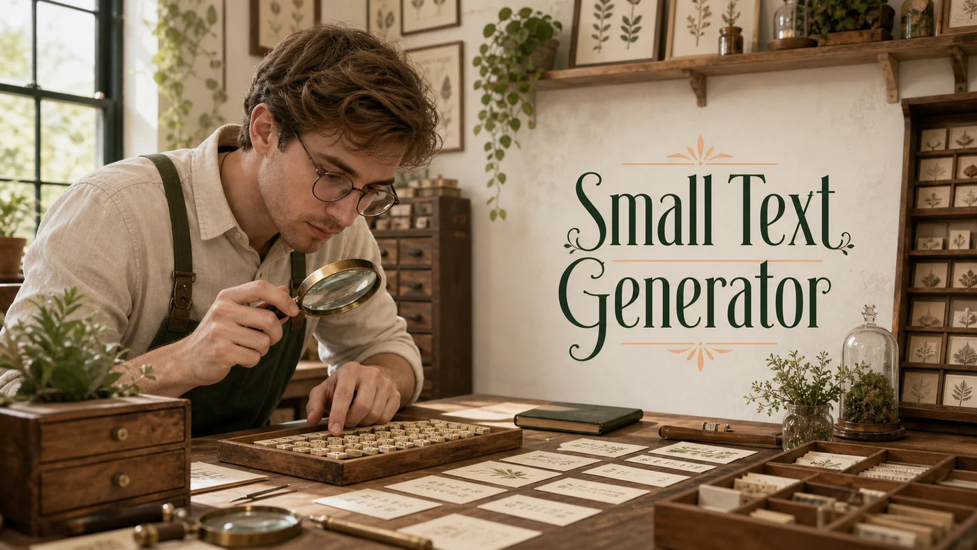 Small Text Generator banner artwork