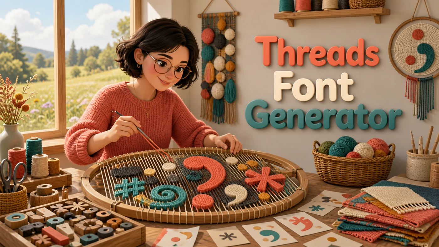 Threads Font Generator banner artwork