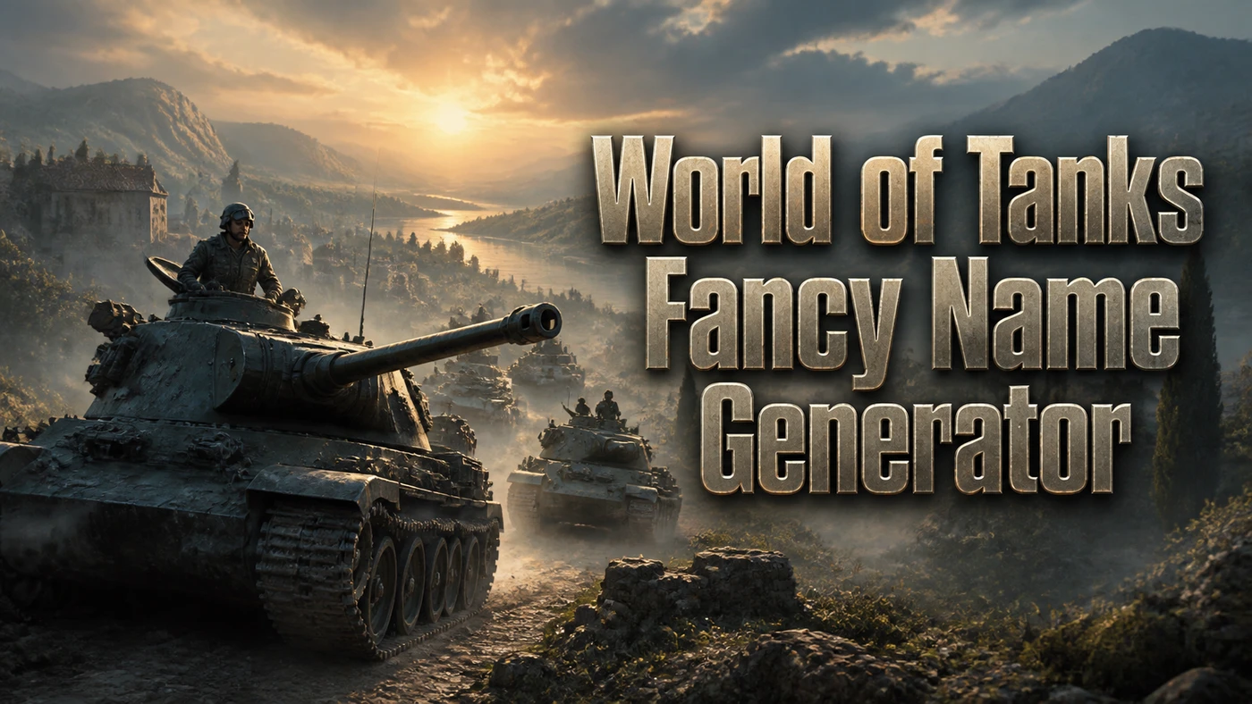 World of Tanks Fancy Name Generator banner artwork